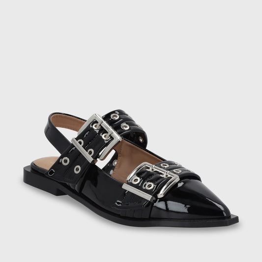 Ballerina Plana Negra Mujer 55240