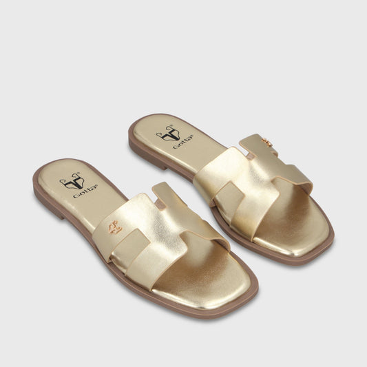 Sandalia Dorada Mujer 64110
