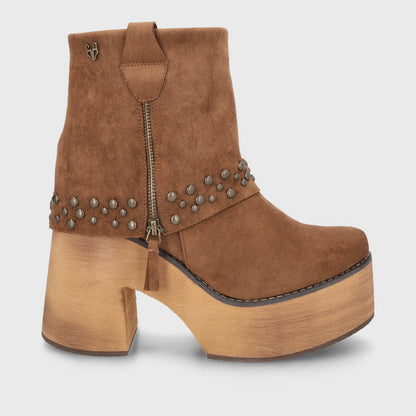 Botin Plataforma Camel Mujer 15045