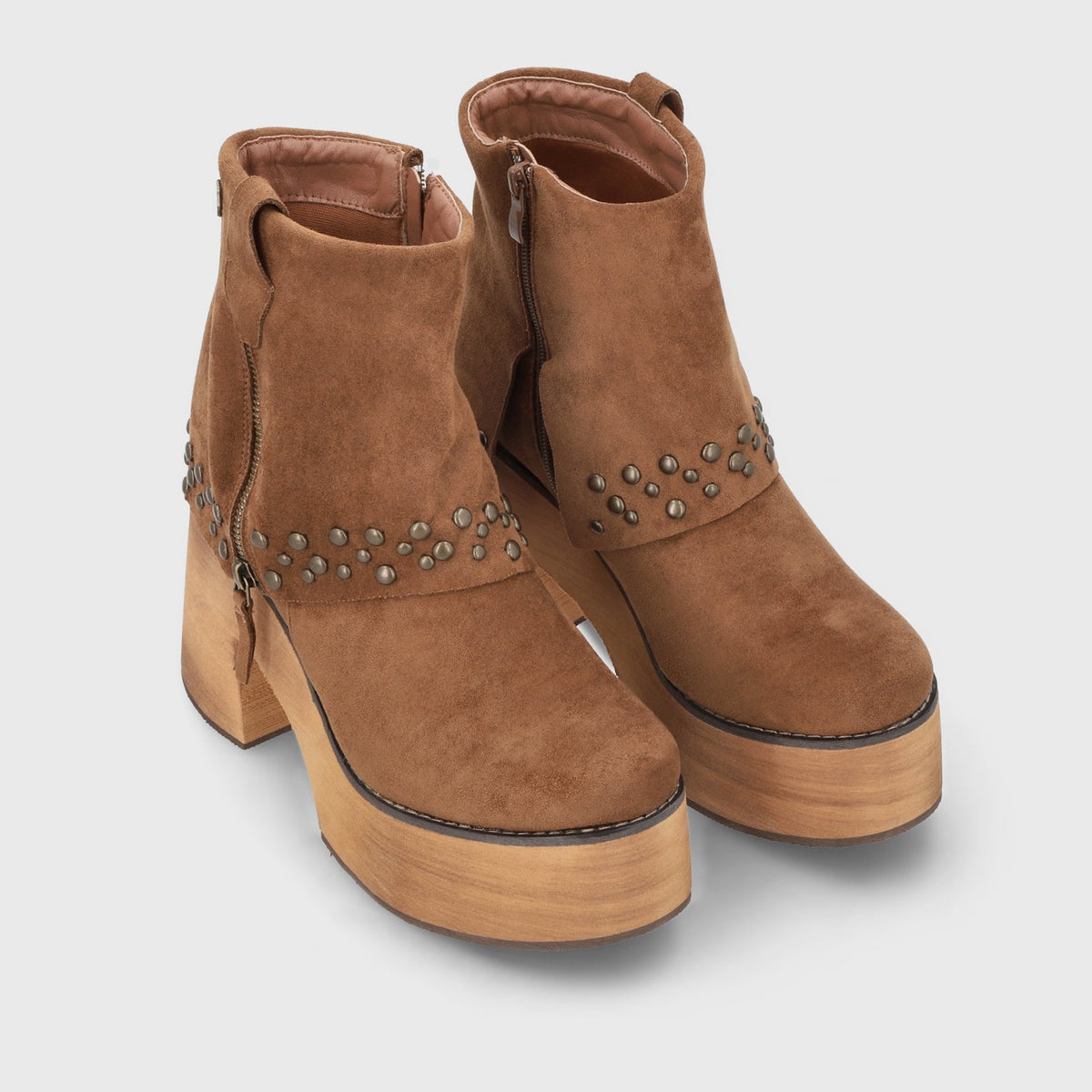 Botin Plataforma Camel Mujer 15045