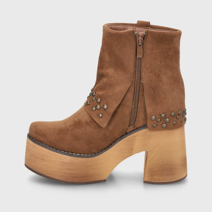 Botin Plataforma Camel Mujer 15045