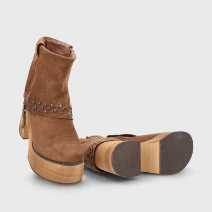 Botin Plataforma Camel Mujer 15045