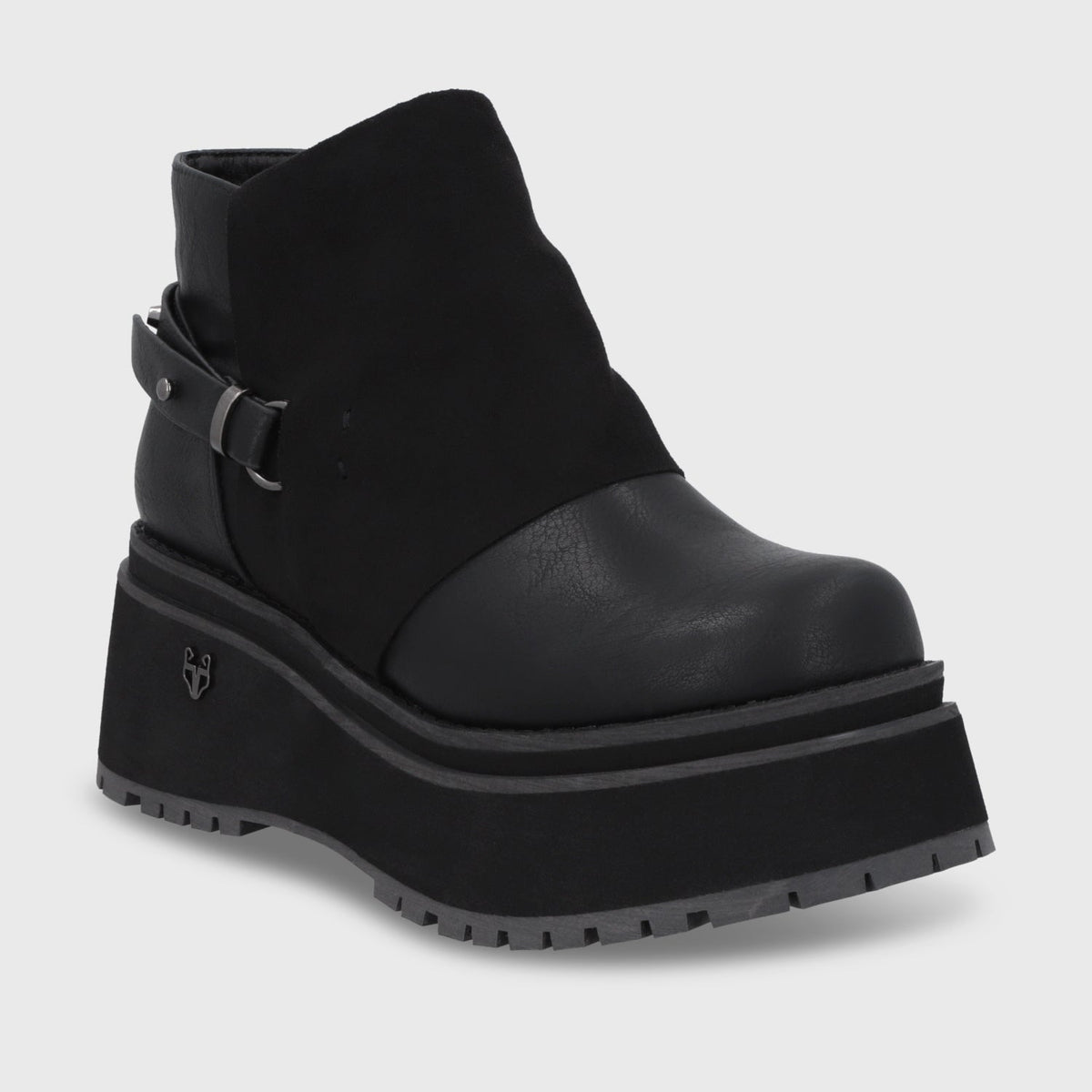 Botin Plataforma Negro Mujer 1509B