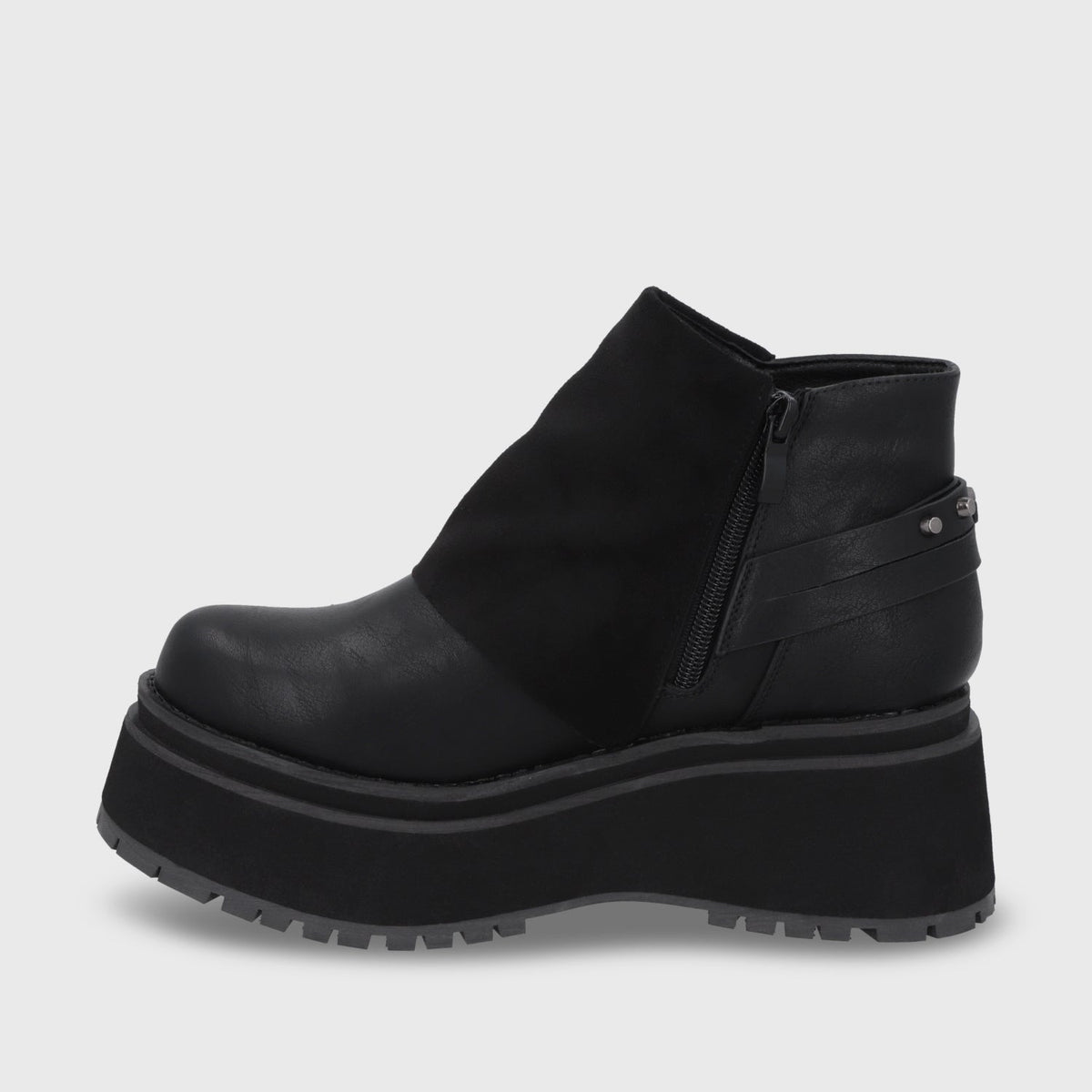 Botin Plataforma Negro Mujer 1509B