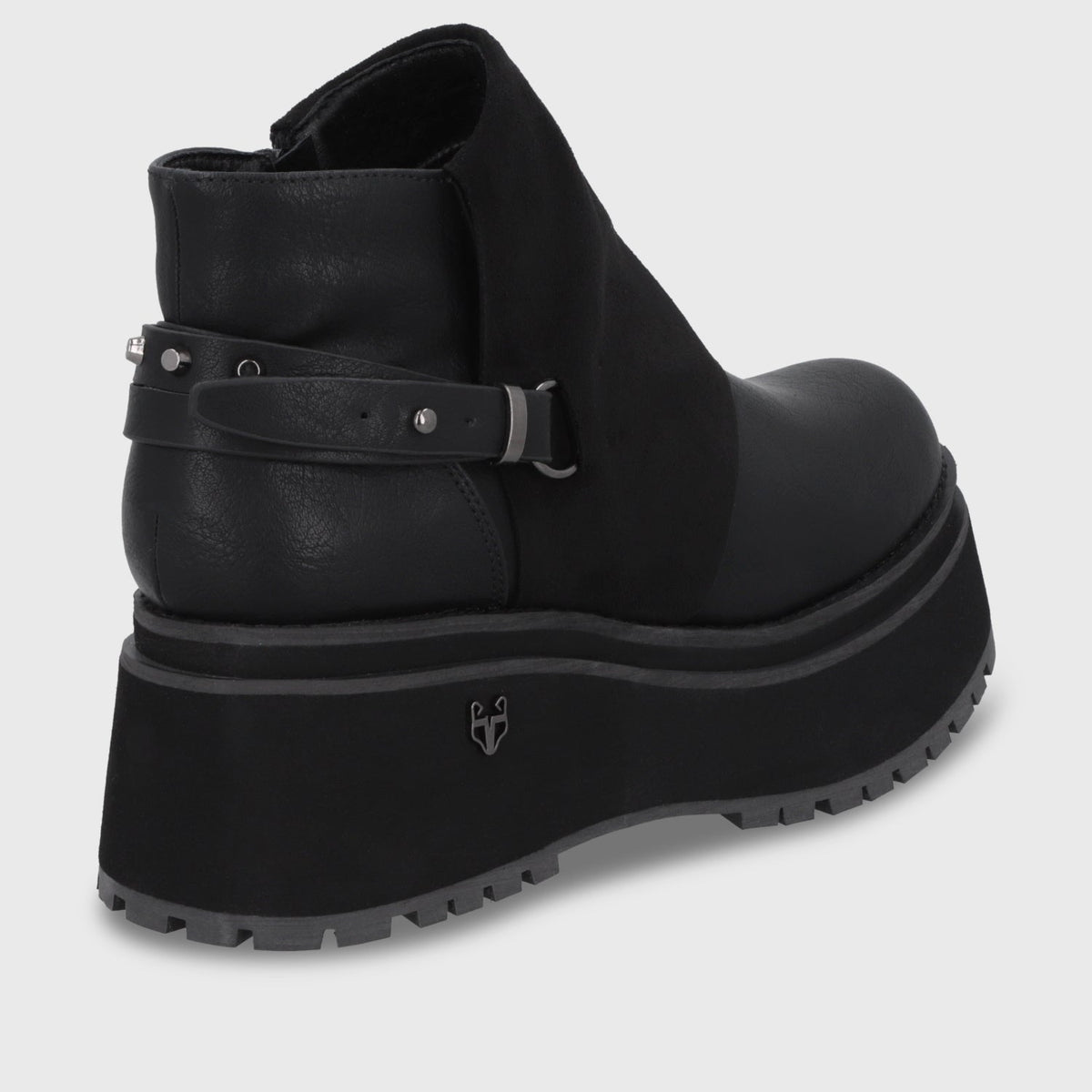 Botin Plataforma Negro Mujer 1509B