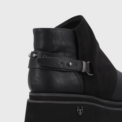 Botin Plataforma Negro Mujer 1509B