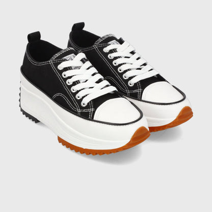 Zapatilla Plataforma Negra Mujer 25970