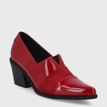 Zapato Taco Rojo Mujer 33765