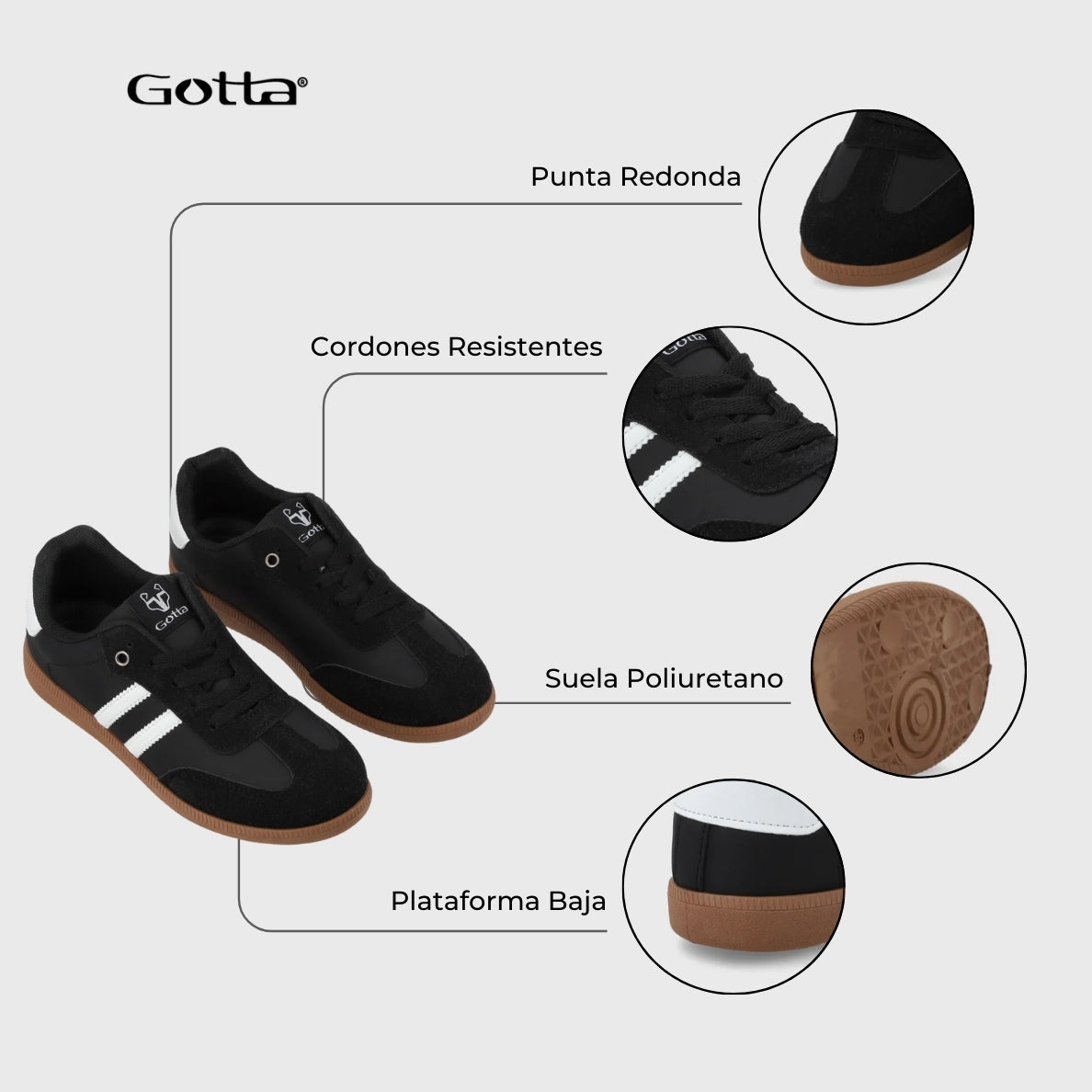 Zapatilla Negro Mujer 48061