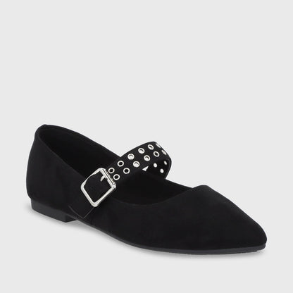 Ballerina Plana Negro Mujer 54011