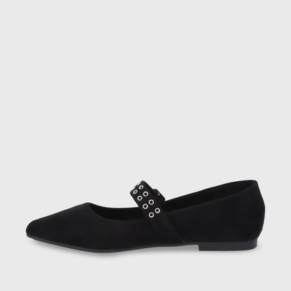Ballerina Plana Negro Mujer 54011