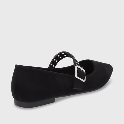 Ballerina Plana Negro Mujer 54011