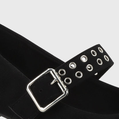 Ballerina Plana Negro Mujer 54011