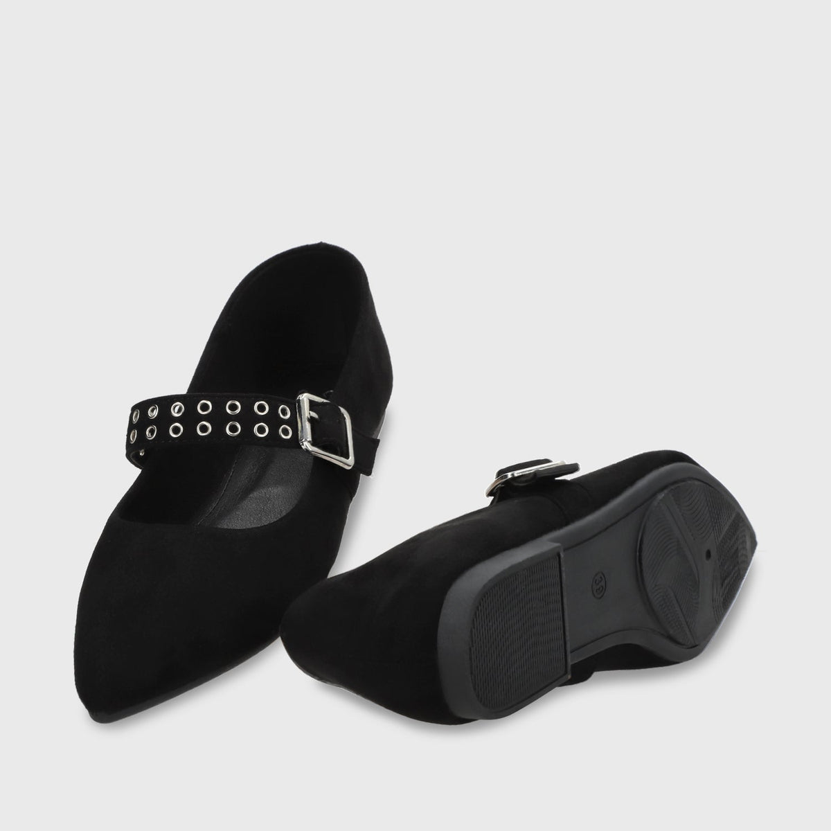 Ballerina Plana Negro Mujer 54011