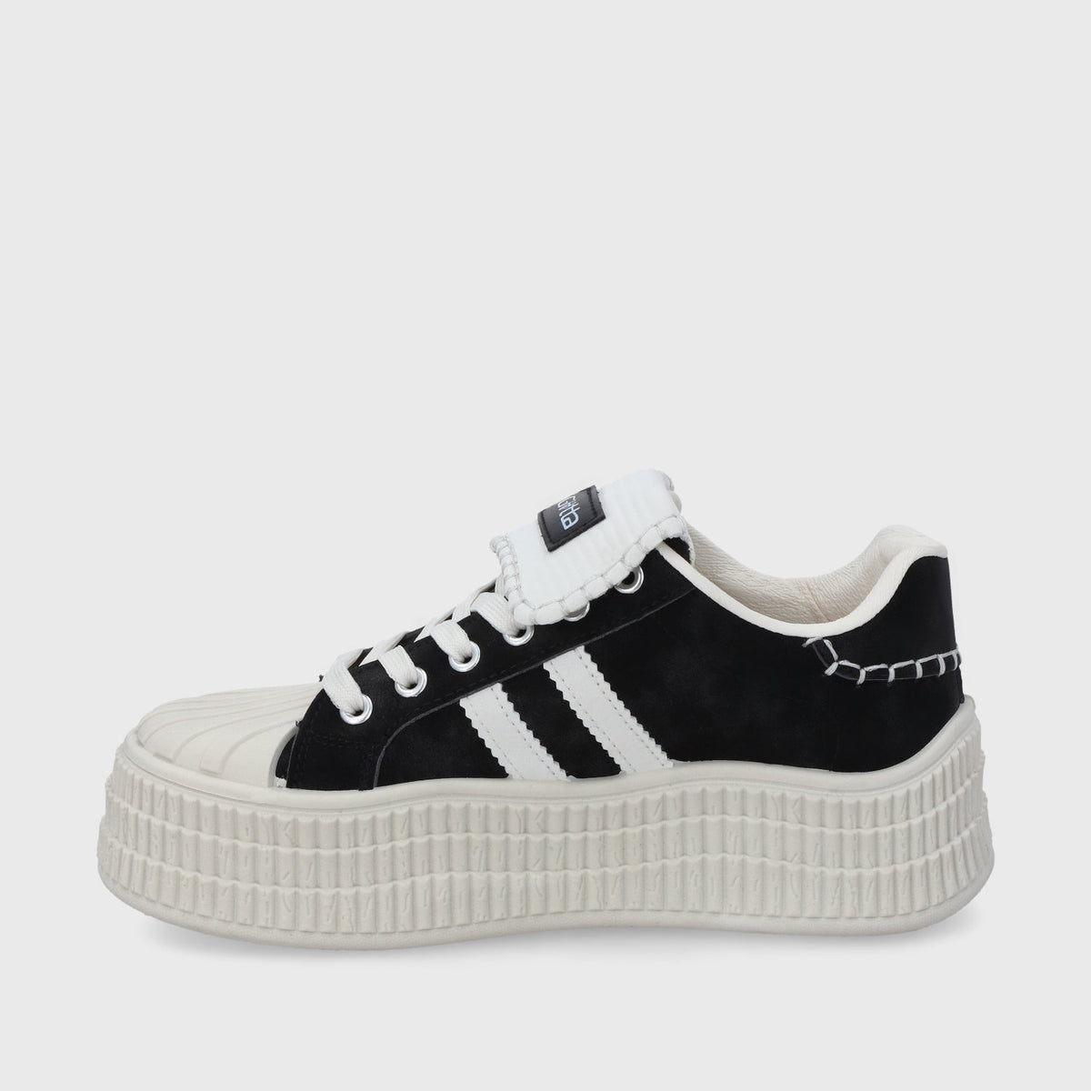Zapatilla Plataforma Negra Mujer 58021