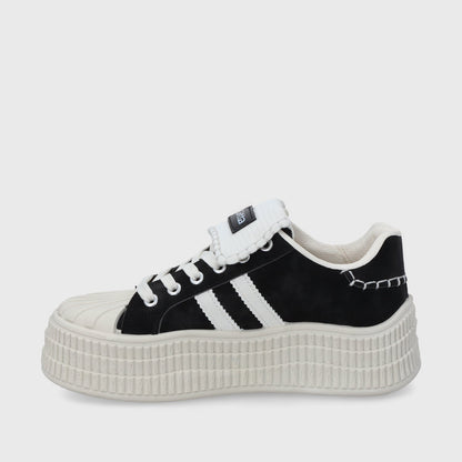 Zapatilla Plataforma Negra Mujer 58021