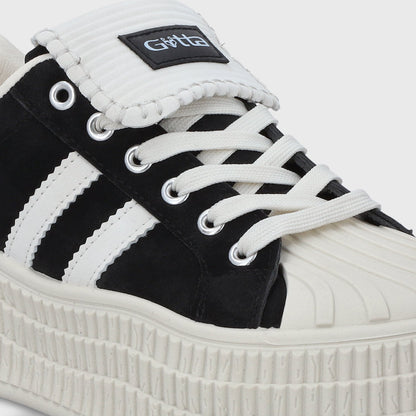 Zapatilla Plataforma Negra Mujer 58021