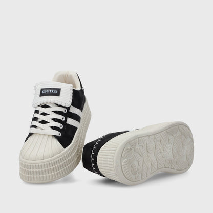 Zapatilla Plataforma Negra Mujer 58021