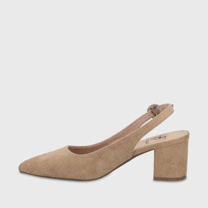 Zapato Taco Beige Mujer 64040