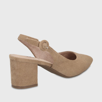 Zapato Taco Beige Mujer 64040