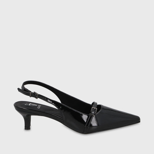 Zapato Taco Negro Mujer 64800